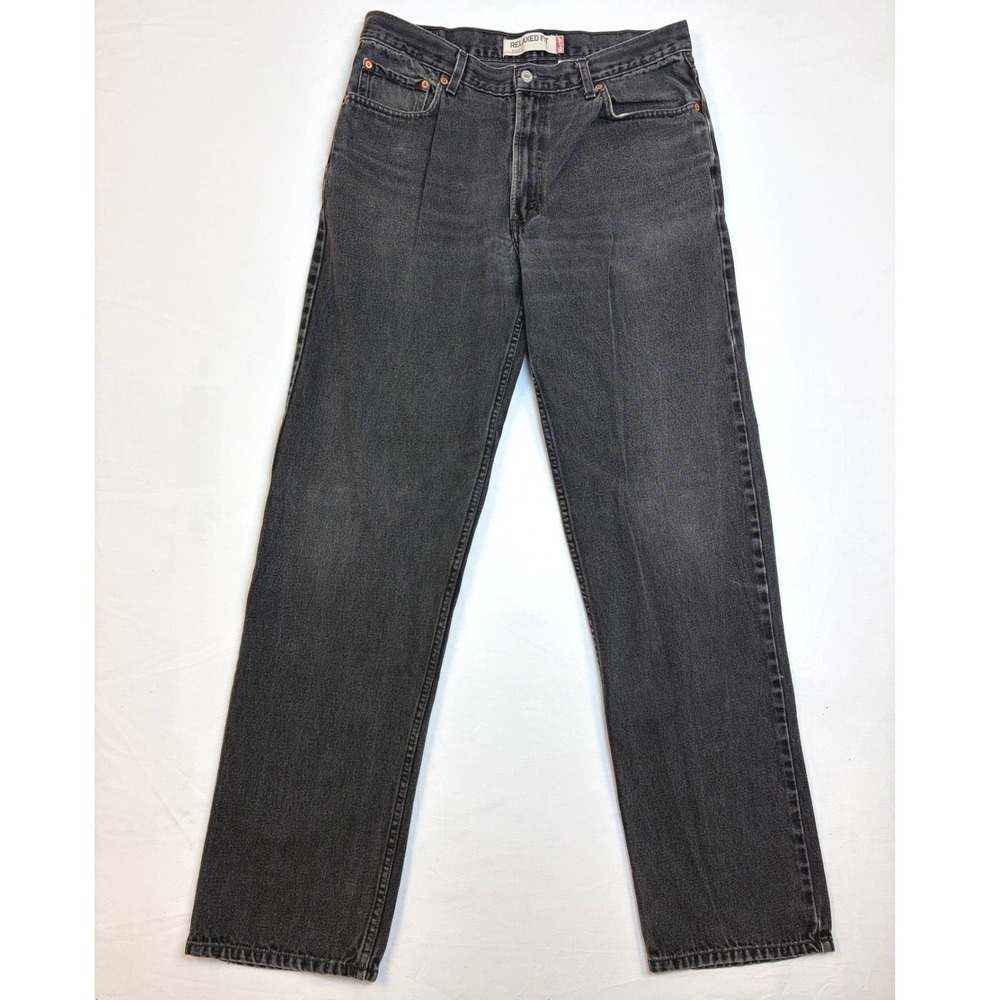Levis 550 Relaxed Fit Jeans Mens 36x36 Faded Black Vintage Denim Y2K Skater